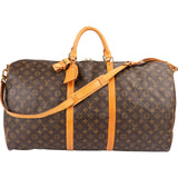 Louis Vuitton Monogram Canvas Keepall 60 Bandoulière Travel Bag