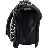 Chanel Aged Quilted Calfskin Medium Boy Crossbody Bag
