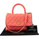 Chanel Quilted Caviar Leather Small Coco Handle Handbag