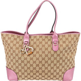Gucci Monogram GG Heart Bit Tote Handbag - vintageandkickz
