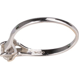 Handcrafted Solitaire 0,4 Carat Diamond 750 Gold Ring (#55)