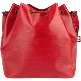 Louis Vuitton Red Epi Leather Sac Noé Petit Shoulder Bag