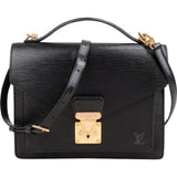 Louis Vuitton Noir Epi Leather Monceau Handbag