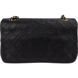 Chanel Quilted Lambskin 24K Gold Single Flap Crossbody Bag