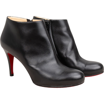 Christian Louboutin Black Leather Belle Ankle Boots (37,5)