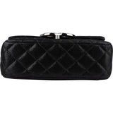 Chanel Quilted Glitter Metallic Suede Crystal-Embelished CC Small Single Flap Shoulder Bag