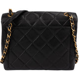 Chanel Quilted Lambskin Rectangular Single Flap Crossbody Bag