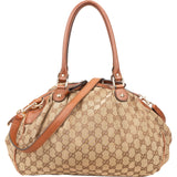 Gucci Monogram GG Canvas Sukey Satchel Shoulder Bag