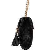 Gucci Microguccissima Leather Emily Chain Horsebit Tassel Small Crossbody Bag