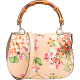 Gucci Beige Leather Daily Floral Bamboo 1967 Top Handle Handbag
