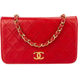 Chanel Quilted Lambskin 24K Gold Mini Single Flap Shoulder Bag