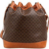 Celine Monogram Macadam Drawstring Bucket Crossbody Bag