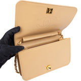 Chanel Quilted Lambskin 24K Gold Single Flap Shoulder Bag