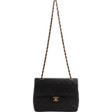 Chanel Quilted Lambskin Medium 24K Gold Double Flap Shoulder Bag