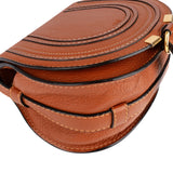 Chloé Grained Calfskin Leather Small Marcie Saddle Crossbody Bag