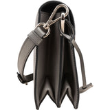 Prada Grey Saffiano Leather Lock Crossbody Bag