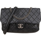 Chanel Quilted Calfskin Coco Sporran Single Flap Crossbody Bag