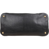Miu Miu Black Madras Leather Dome Satchel Handbag