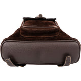 Gucci Brown Suede Small Bamboo Backpack