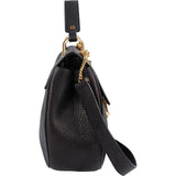 Chloé Black Grained Leather Drew Porte Epaule Crossbody Bag