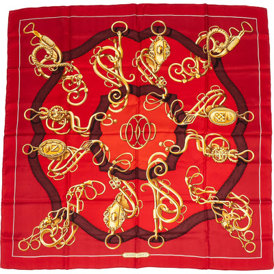 Hermès Shan Merry Lift Profilé Silk 90 Scarf Tuch