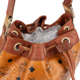MCM Monogram Visetos Drawstring Bucket Crossbody Bag