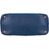 Prada Two Tone Saffiano Leather Galleria Handbag