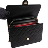Chanel Quilted Lambskin 24K Gold Single Flap Shoulder Bag