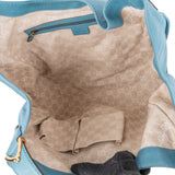 Gucci Blue Leather Soft Stirrup Hobo Shoulder Bag