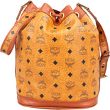 MCM Monogram Visetos Drawstring Bucket Crossbody Bag