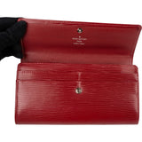 Louis Vuitton Red Epi Leather Flap Wallet