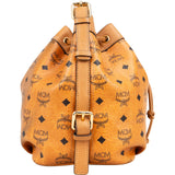 MCM Monogram Visetos Heritage Drawstring Bucket Crossbody Bag