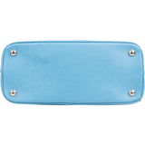 Prada Light Blue Saffiano Leather Small Galleria Handbag