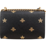 Gucci Grained Leather Padlock Bee Star Print Small Crossbody Bag