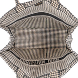 Christian Dior Houndstooth Monogram Canvas Book Tote Handbag