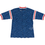 Gucci Blue Wool Lace Butterfly Appliqué T-Shirt (XS)