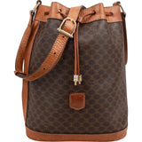 Celine Macadam Canvas Bucket Crossbody Bag
