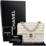 Chanel Quilted Tweed Single Flap Crossbody Bag