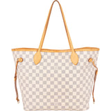 Louis Vuitton Monogram Damier Azur Neverfull MM Shoulder Bag