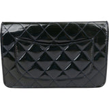 Chanel Quilted Patent Leather Wallet On Chain Crossbody Bag