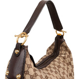Gucci Monogram GG Canvas Horsebit Hobo Shoulder Bag