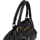 Miu Miu Vitello Lux Small Padlock Handbag