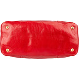 Miu Miu Red Leather Vitello Shine Tote Handbag