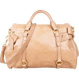 Miu Miu Vitello Lux Leather Bow Satchel Handbag