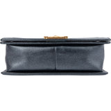 Chanel Quilted Grained Calfskin Medium Boy Single Flap Crossbody Bag