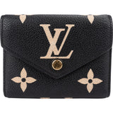 Louis Vuitton Black Leather Giant Monogram Empreinte Victorine Wallet