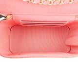 Chanel Quilted Lambskin CC Mini Vanity Case Chain Crossbody Bag
