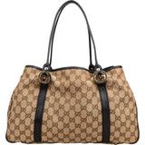 Gucci Monogram Canvas Twin GG Shoulder Bag