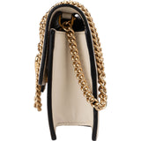 Gucci Leather Sylvie Mini Web Stripe Chain Crossbody Bag