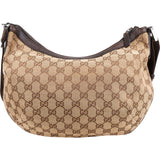 Gucci Monogram GG Canvas Half Moon Messenger Crossbody Bag